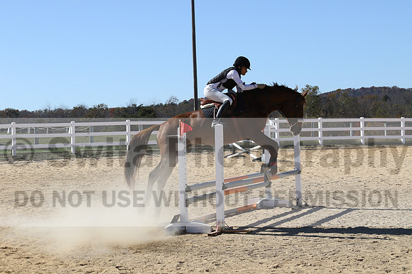 Ingrid Dunn on Ruby Redbird, Beginner Novice Horse Trials Senior C